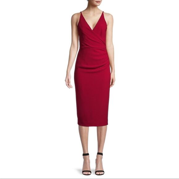 Dress The Population Anita Dress Garnet Deep Red  Size Small NWOT - Picture 14 of 14